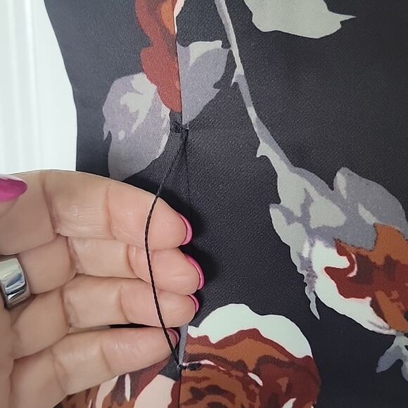 Theory Mod Belt Dress In Victorian Floral Satin, 2 - Picture 5 of 9